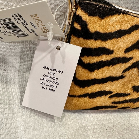 NWT Michael Kors Parker Marigold Haircalf key card holder - Picture 6 of 7